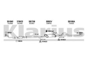 KLARIUS 750036U išmetimo sistema 
 Išmetimo sistema -> Išmetimo sistema, visa