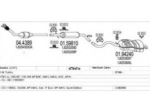 MTS C380849020212 išmetimo sistema 
 Išmetimo sistema -> Išmetimo sistema, visa