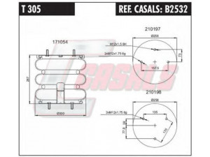 CASALS B2532 dėklas, pneumatinė pakaba