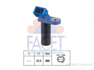 FACET 9.0304 jutiklis, alkūninio veleno impulsas; impulso jutiklis, smagratis 
 Kibirkšties / kaitinamasis uždegimas -> Impulsų generatorius
1 110 834, 1 473 035, YS6A-6C315-AB