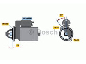 BOSCH 0 001 362 076 starteris 
 Elektros įranga -> Starterio sistema -> Starteris
5840 067 0, 12153841, 002 151 95 01