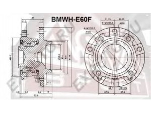 ASVA BMWH-E60F rato stebulė 
 Ašies montavimas/vairavimo mechanizmas/ratai -> Rato stebulė/montavimas -> Rato stebulė
31 22 6 765 601