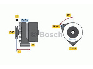 BOSCH 0 986 033 710 kintamosios srovės generatorius 
 Elektros įranga -> Kint. sr. generatorius/dalys -> Kintamosios srovės generatorius
006 154 64 02, 006 154 64 02 80