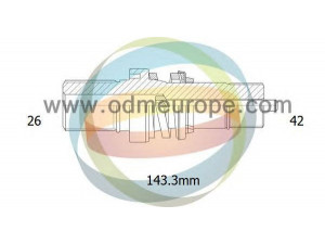 ODM-MULTIPARTS 16-210090 įstatomas velenas, diferencialas 
 Ašies pavara -> Diferencialas
0A5409343A, 0A5409355F