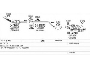 MTS C380147002948 išmetimo sistema 
 Išmetimo sistema -> Išmetimo sistema, visa