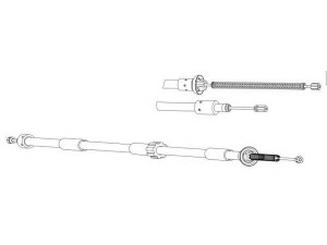 KAWE CT02156 trosas, stovėjimo stabdys 
 Stabdžių sistema -> Valdymo svirtys/trosai
4745K5, 9628846980