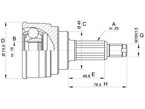 OPEN PARTS CVJ5352.10 jungčių komplektas, kardaninis velenas 
 Ratų pavara -> Sujungimai/komplektas
4410160000, 4410160001, 4410160G00