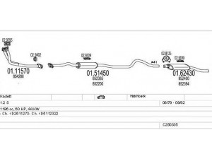 MTS C250335005473 išmetimo sistema 
 Išmetimo sistema -> Išmetimo sistema, visa
