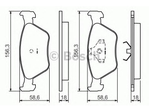BOSCH 0 986 424 200 stabdžių trinkelių rinkinys, diskinis stabdys 
 Techninės priežiūros dalys -> Papildomas remontas
1022077, 1097768, 6668587, 93BB 2K021 BB