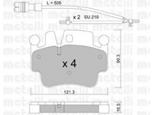 METELLI 22-0657-0K stabdžių trinkelių rinkinys, diskinis stabdys 
 Techninės priežiūros dalys -> Papildomas remontas