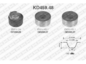SNR KD459.48 paskirstymo diržo komplektas 
 Techninės priežiūros dalys -> Papildomas remontas
0829-F9, 0830-55, C2C24828, 0829-F9