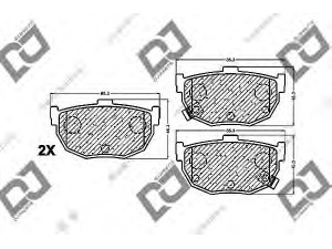 DJ PARTS BP1466 stabdžių trinkelių rinkinys, diskinis stabdys 
 Techninės priežiūros dalys -> Papildomas remontas
44060-61E90, 44060-61E92, 44060-61E94