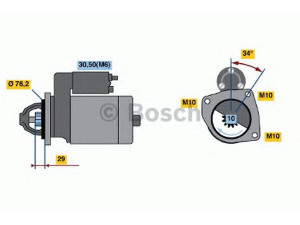 BOSCH 0 001 107 417 starteris 
 Elektros įranga -> Starterio sistema -> Starteris
1307578, 2S6U1 1000 CB, 94212 CB