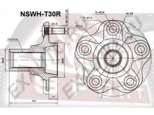 ASVA NSWH-T30R rato stebulė 
 Ašies montavimas/vairavimo mechanizmas/ratai -> Rato stebulė/montavimas -> Rato stebulė
43202-AG000