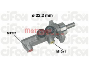 METZGER 202-381 pagrindinis cilindras, stabdžiai 
 Stabdžių sistema -> Pagrindinis stabdžių cilindras
3495542, 558013