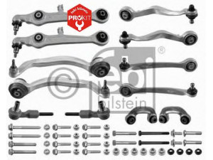 FEBI BILSTEIN 21502 pakabos komplektas 
 Ašies montavimas/vairavimo mechanizmas/ratai -> Valdymo svirtis/pasukamosios svirties sujungimas -> Vairo trauklės (valdymo svirtis, išilginis balansyras, diago
8D0 498 998, 8D0 498 998 S1, 8D0 498 998