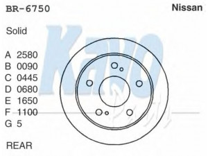 KAVO PARTS BR-6750 stabdžių diskas 
 Dviratė transporto priemonės -> Stabdžių sistema -> Stabdžių diskai / priedai
4320688E01