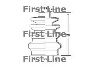 FIRST LINE FCB2418 gofruotoji membrana, kardaninis velenas 
 Ratų pavara -> Gofruotoji membrana
374018, 90009025, 90095162