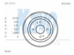 KAVO PARTS BD-2454 stabdžių būgnas 
 Stabdžių sistema -> Būgninis stabdys -> Stabdžių būgnas
42610SH9000