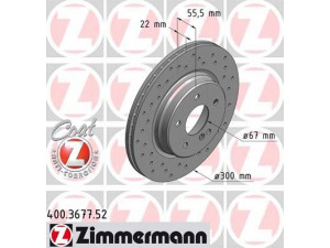 ZIMMERMANN 400.3677.52 stabdžių diskas 
 Stabdžių sistema -> Diskinis stabdys -> Stabdžių diskas
210 423 0712