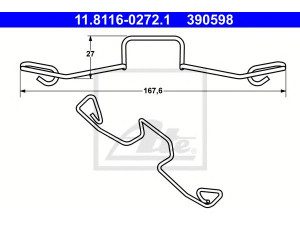 ATE 11.8116-0272.1 spyruoklė, stabdžių apkaba 
 Stabdžių sistema -> Stabdžių matuoklis -> Stabdžių dalys
7M3 615 269