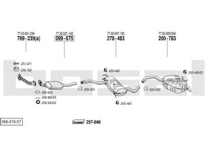 BOSAL 066.076.57 išmetimo sistema 
 Išmetimo sistema -> Išmetimo sistema, visa