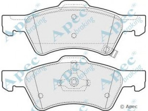 APEC braking PAD1222 stabdžių trinkelių rinkinys, diskinis stabdys 
 Techninės priežiūros dalys -> Papildomas remontas
05019803AA, 05019804AA, 50198003AA