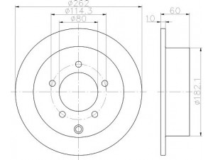 HELLA PAGID 8DD 355 117-071 stabdžių diskas 
 Stabdžių sistema -> Diskinis stabdys -> Stabdžių diskas
4615A119, 4615A194, MN116332