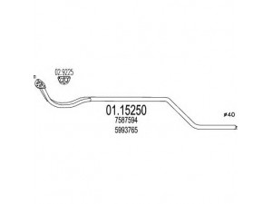 MTS 01.15250 išleidimo kolektorius 
 Išmetimo sistema -> Išmetimo vamzdžiai
5993765, 7587594, 7587594, 7587594