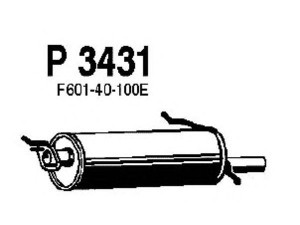 FENNO P3431 galinis duslintuvas 
 Išmetimo sistema -> Duslintuvas
603-40-100A, 603-40-100B, E14-40-100A