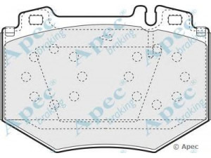 APEC braking PAD1377 stabdžių trinkelių rinkinys, diskinis stabdys 
 Techninės priežiūros dalys -> Papildomas remontas
0034203320, 0034206120, 0044200620