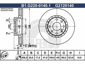 GALFER B1.G220-0140.1 stabdžių diskas 
 Stabdžių sistema -> Diskinis stabdys -> Stabdžių diskas
5 69 046, 5 69 055, 90421727, 90511128