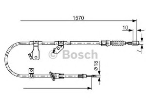 BOSCH 1 987 482 272 trosas, stovėjimo stabdys 
 Stabdžių sistema -> Valdymo svirtys/trosai
454 420 04 85, A 454 420 04 85