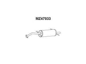 VENEPORTE MZ47033 galinis duslintuvas 
 Išmetimo sistema -> Duslintuvas
B69240100B, B69240100D, B69240100E