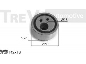 TREVI AUTOMOTIVE KD1064 paskirstymo diržo komplektas 
 Techninės priežiūros dalys -> Papildomas remontas