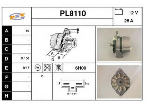 SNRA PL8110 kintamosios srovės generatorius
582936700, 0031546702, 2000239