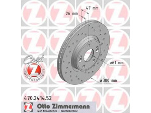 ZIMMERMANN 470.2414.52 stabdžių diskas 
 Stabdžių sistema -> Diskinis stabdys -> Stabdžių diskas
7701 206 614, 8200 007 122, 8671 016 878