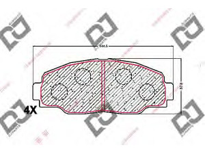 DJ PARTS BP1566 stabdžių trinkelių rinkinys, diskinis stabdys 
 Techninės priežiūros dalys -> Papildomas remontas
04465-25020, 0446525020, 04491-25020