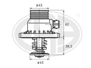 ERA 350336 termostatas, aušinimo skystis 
 Aušinimo sistema -> Termostatas/tarpiklis -> Thermostat
11 53 1 437 526, 11 53 1 704 324