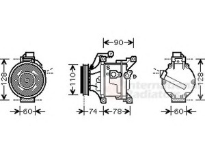 VAN WEZEL 5300K452 kompresorius, oro kondicionierius 
 Oro kondicionavimas -> Kompresorius/dalys
88310-42180, 8831052351, 8832052400