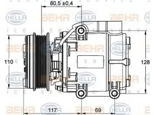 HELLA 8FK 351 109-201 kompresorius, oro kondicionierius 
 Oro kondicionavimas -> Kompresorius/dalys
1 406 036, 2BYU19D629AA, XS7H19D629 BE