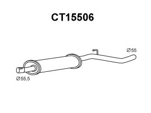 VENEPORTE CT15506 priekinis duslintuvas 
 Išmetimo sistema -> Duslintuvas
1717Q8, 1717R1, 9456200880, 9456201780