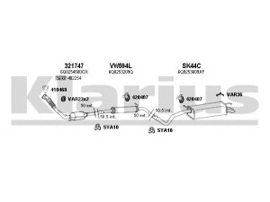 KLARIUS 790221U išmetimo sistema 
 Išmetimo sistema -> Išmetimo sistema, visa