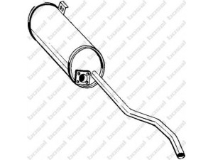 BOSAL 211-345 galinis duslintuvas 
 Išmetimo sistema -> Duslintuvas
526779, 598539, 598540