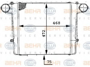 HELLA 8ML 376 724-151 tarpinis suslėgto oro aušintuvas, kompresorius
14461-D6400
