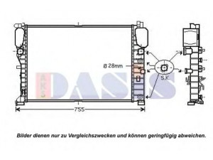 AKS DASIS 120094N radiatorius, variklio aušinimas 
 Aušinimo sistema -> Radiatorius/alyvos aušintuvas -> Radiatorius/dalys
2115000802, 2115003202, A2115000802