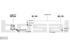 BOSAL 090.015.75 išmetimo sistema 
 Išmetimo sistema -> Išmetimo sistema, visa