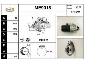 SNRA ME9015 starteris 
 Elektros įranga -> Starterio sistema -> Starteris