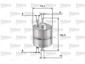 VALEO 587019 kuro filtras 
 Filtrai -> Kuro filtras
0024773801, 0024773901, 24773801