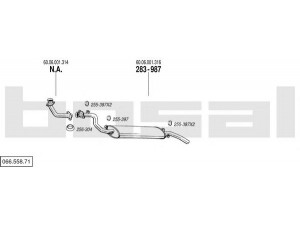 BOSAL 066.558.71 išmetimo sistema 
 Išmetimo sistema -> Išmetimo sistema, visa
